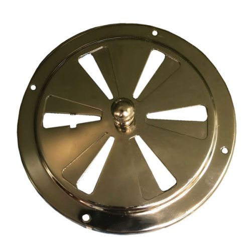 Europlast kunststof ventilatierooster rond antraciet met grill 125mm