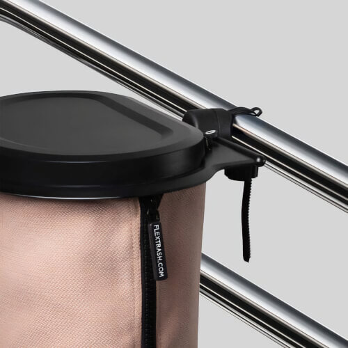 Flextrash Vulinisbak tubeclip bevestiging