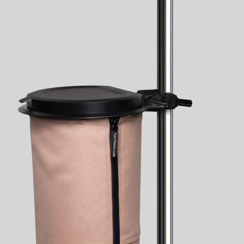 Flextrash Vulinisbak tubeclip bevestiging