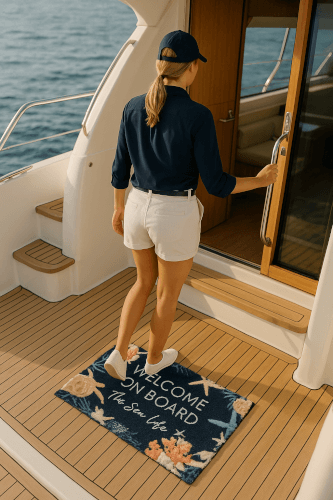 Marine Business Non-slip Mat Sea Life Welcome