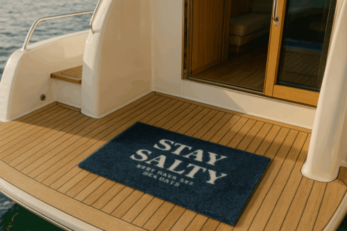 Marine Business Non-slip Mat Stay Salty Welcome