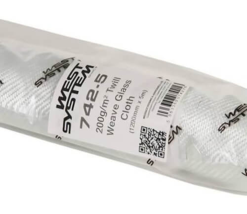 West System 742-5 Glasweefseldoek 120 cm x 5 meter 200g/m2