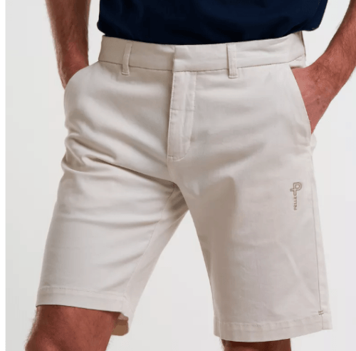 Pelle P Crew Organic Cotton Shorts sand dollar white