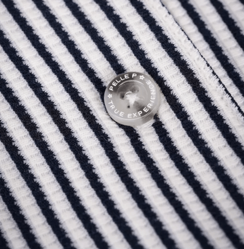 Pelle P Brassie Polo dark navy stripe