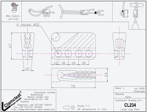 Clamcleat CL234