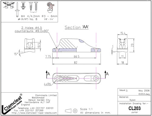 Clamcleat CL203