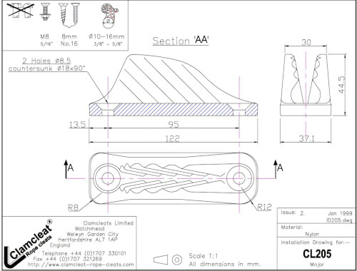Clamcleat CL205 Major