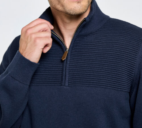 Dubarry Spillane Zip Neck Knit navy