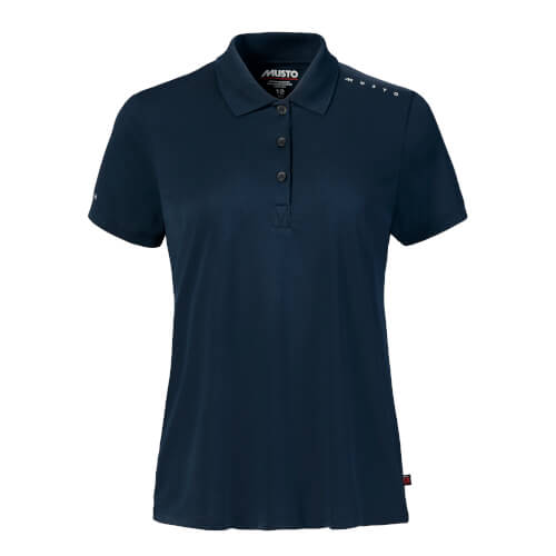Musto Evolution 82443 Women Crew Sunblock Short Sleeve Polo navy
