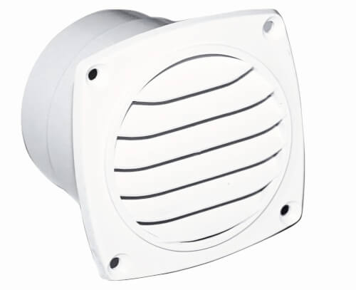 Talamex Ventilatierooster kunststof wit + flens