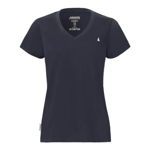 Musto 85099 Women Original V-Neck Short Sleeve T-shirt navy