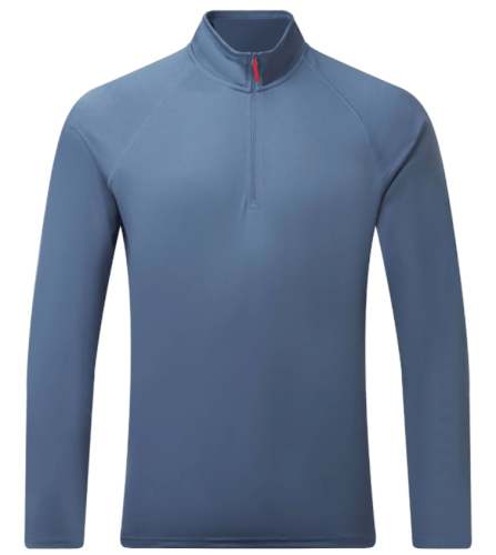 Gill UV009 Men UV Tec Zip Tee Long Sleeve storm blue